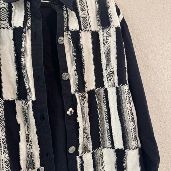 Yak Magic vintage unique Elegant Black and White Women's Blazer. 100% cotton - Picture 5 of 6